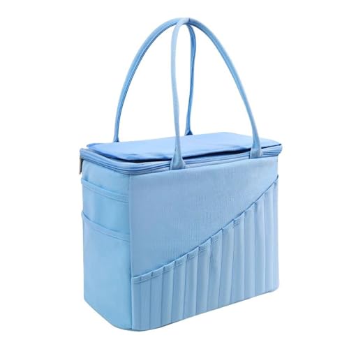 SOUTHJIELING Strick-Organizer-Tasche, Häkeltasche, Garnaufbewahrungstasche, Reise-Handwerksprojekt-Tasche für Häkelzubehör, Garnhaken, Nadel von SOUTHJIELING