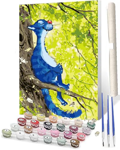 SOWBIL Malen Nach Zahlen Erwachsene Bunte Tiere-1 DIY Handbemalte Ölgemälde Kits Für Wohnkultur Leinwand Gemälde Geschenk Für Erwachsene Anfänger KinderOhne 40 X 50CM von SOWBIL