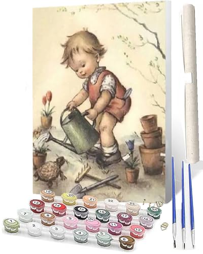 SOWBIL Malen Nach Zahlen Erwachsene Kinder Anfängerab 7 8 9 10 Jahre Mädchen Kit mit Pinsels und Farbe Mädchen und Jungen 095 als Geburtstag Geschenk für Home Deko (40x50cm) von SOWBIL