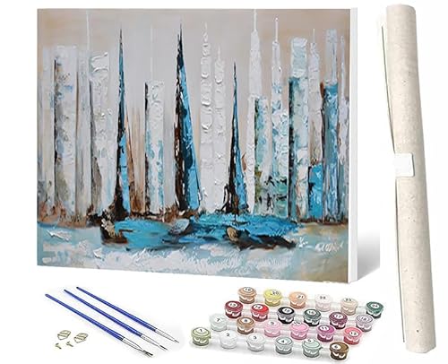 SOWBIL Malen Nach Zahlen Erwachsene Tiere Lichter der Stadt AnfäNger Knitterfreie Leinwand Pinsels Und Acrylfarbe Diy Handgemalt öLgemäLde Kit Als Geschenk 40 X 50cm von SOWBIL