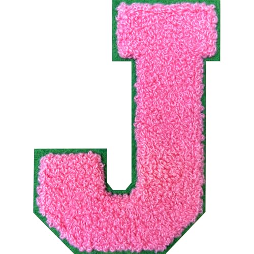 SOYCEV Aufnäher zum Aufbügeln, 11,4 cm, Chenille, Buchstabenaufnäher, groß, für Jacken, Varsity-Buchstaben (J) von SOYCEV