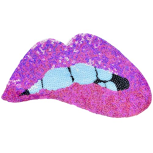 SOYCEV Aufnäher zum Aufbügeln, groß, Pailletten, für Jacke und Kleidung, Rosa SOYCEV Aufnäher zum Aufbügeln, groß, Pailletten, für Jacke und Kleidung, Rosa von SOYCEV