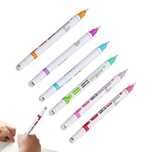 SOYDAN Textmarker-Set, 6-Farben-Textmarker, Flownwing Curve | Textmarker mit farbigen gebogenen Stiften, sortierten farbigen Markern und Filzstiften von SOYDAN