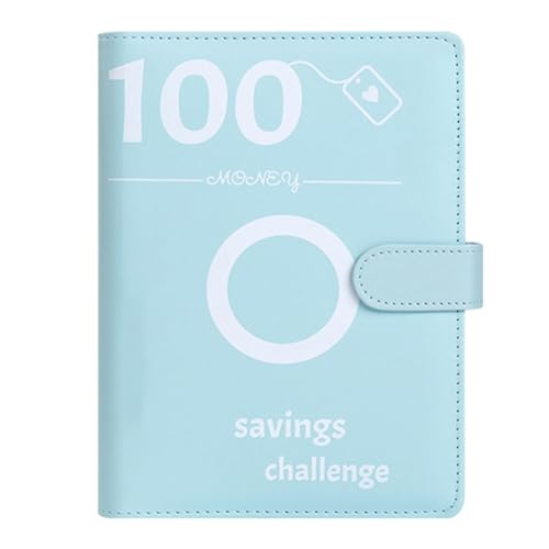 [Soydan] Budget-Ordner-Organizer – Sparbinder, PVC-Geldumschlag, Buch, wasserdichter Umschlag, Budgetbuch, 100 Umschläge, Geldsparung, langlebiger Sparplaner, Ordner für Budgeteinsparungen, blau, 24 x von SOYDAN