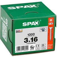 SPAX® Universalschrauben T10 Senkkopf WIROX 16mm  x 3 mm, 1000 St. von SPAX®