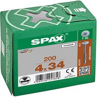 SPAX® Möbelverbindungsschrauben T20 Flachrückwandkopf 34mm  x 4 mm, 200 St. von SPAX®