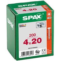 SPAX® Universalschrauben T20 Halbrundkopf WIROX 20mm  x 4 mm, 200 St. von SPAX®