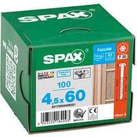 SPAX® Fassadenschrauben T20 Linsensenkkopf A2 60mm  x 4,5 mm, 100 St. von SPAX®