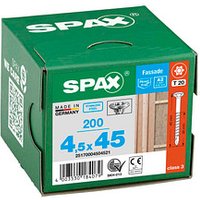 SPAX® Fassadenschrauben T20 Linsensenkkopf A2 45mm  x 4,5 mm, 200 St. von SPAX®