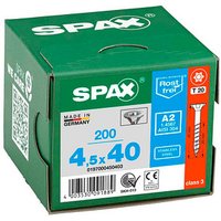 SPAX® Universalschrauben T20 Senkkopf Edelstahl A2 40mm  x 4,5 mm, 200 St. von SPAX®