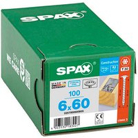 SPAX® Holzbauschrauben T30 Tellerkopf Edelstahl A2 6 mm x 60 mm, 100 St. von SPAX®