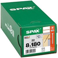 SPAX® Holzbauschrauben T40 Senkkopf WIROX 180mm  x 8 mm, 50 St. von SPAX®