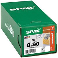 SPAX® Holzbauschrauben T40 Tellerkopf WIROX 80mm  x 8 mm, 50 St. von SPAX®