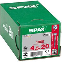 SPAX® Universalschrauben Z2 Halbrundkopf WIROX 4,5 mm x 20 mm, 1000 St. von SPAX®