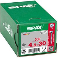 SPAX® Universalschrauben Z2 Halbrundkopf WIROX 4,5 mm x 30 mm, 500 St. von SPAX®