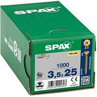 SPAX® Universalschrauben Z2 Senkkopf YELLOX 25mm  x 3,5 mm, 1000 St. von SPAX®