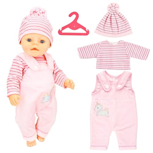 SPERMUOY Kleidung Outfits für Baby Puppen,Puppenkleidung 35-43 cm,New Born Baby puppenkleidung,Puppenkleider Puppenzubehör,Puppenkleider Set Puppenzubehör-(Keine Puppe) von SPERMUOY