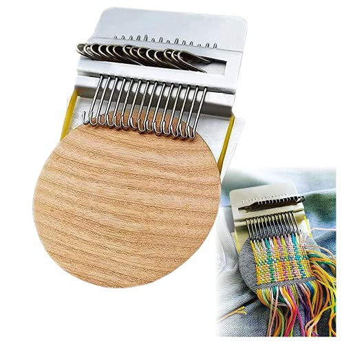 SPINSM Kleiner Webstuhl Speedweve Typ Webwerkzeug Stopf-Webrahmen Multi-Craft Kreative DIY Weben Kunst Holz Anfänger Strickmaschine Schnell Bequem Flicken Reparatur Loom, 14 holes von SPINSM