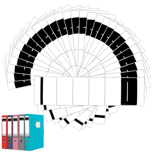 SPOKKI 120 Ordner Etiketten Selbstklebend 19 x 6 cm Ordner Rückenschilder Selbstklebend Weiß Ordner Rückenschilder Selbstklebend Ordneretiketten Schmal Ordnerrücken Aufkleber für 5 cm Schmale Ordner von SPOKKI