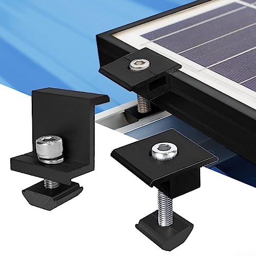 4 Stück 30 mm Endklemme Solarmodul Montage Endklemme Mitte Klemme Verstellbare Schwarz 30 mm / 35 mm von SPORTARC