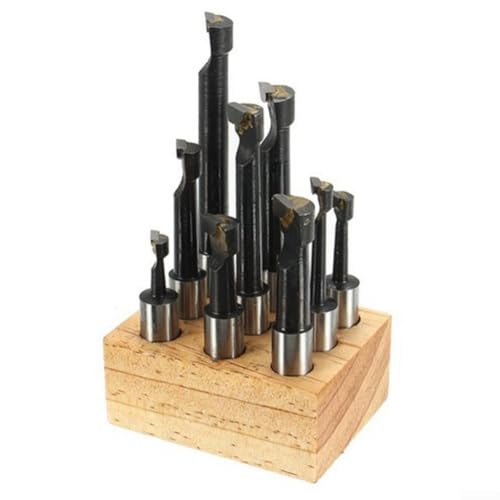 Bohrstangen-Set, Hartlegierung, 12 mm Schaft, Bohrstangen-Set, Stahl, CNC-Drehmaschine, Werkzeug, Haltefräsen, Bohrstange für 50 mm Bohrkopf, 9-teilig von SPORTARC