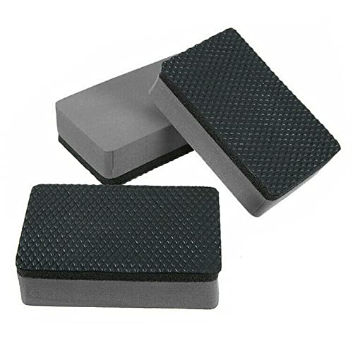 SPORTARC 3 x Auto-Wachsschwamm Polierpads Schwamm Auto Polierpads Auto Clay Bar Pad Schwamm Block Reinigung Radiergummi Wachspolitur Pad Werkzeuge Schwarz von SPORTARC