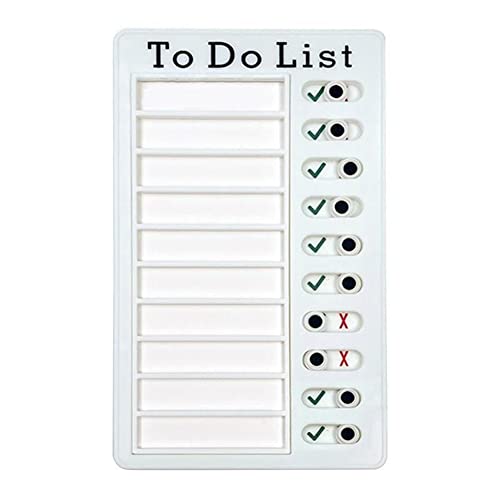 SPORTARC Memo Plastic Board Chore Chart Reusable RV Checklist, Rv Checklist Notizbrett, Daily to Do List Notizblock mit Schiebetaste, My Chores, Elder Care von SPORTARC