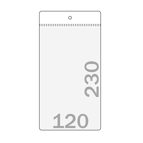 SPRINTIS - Energielabel-Hüllen für Elektrogeräte, 120 x 230 mm, 100 Stück, Klarsichthüllen, Hüllen, Etikettenhüllen, Labelhüllen von SPRINTIS