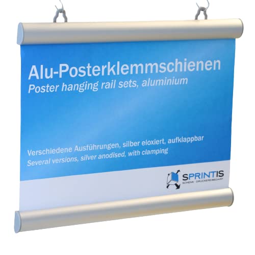 Posterklemmschienen Aluminium, aufklappbar silber 594 von SPRINTIS