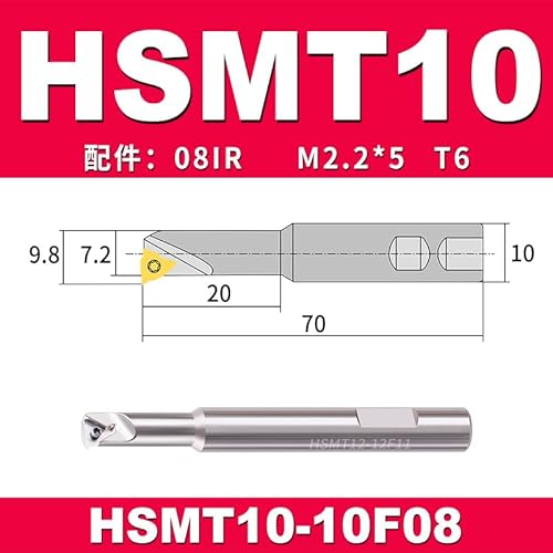 1pc HSMT Einzel Gewinde Fräser Trapez Gewinde Fräser Interne Kühlung for 11IR 16IR Serie CNC Hartmetall Einfügen(HSMT10-10F08) von SPWWW