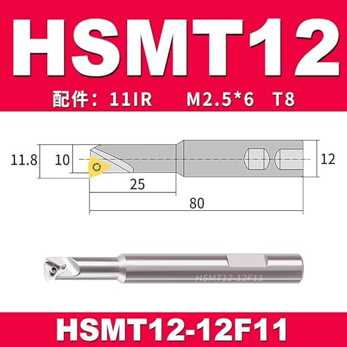 1pc HSMT Einzel Gewinde Fräser Trapez Gewinde Fräser Interne Kühlung for 11IR 16IR Serie CNC Hartmetall Einfügen(HSMT12-12F11) von SPWWW