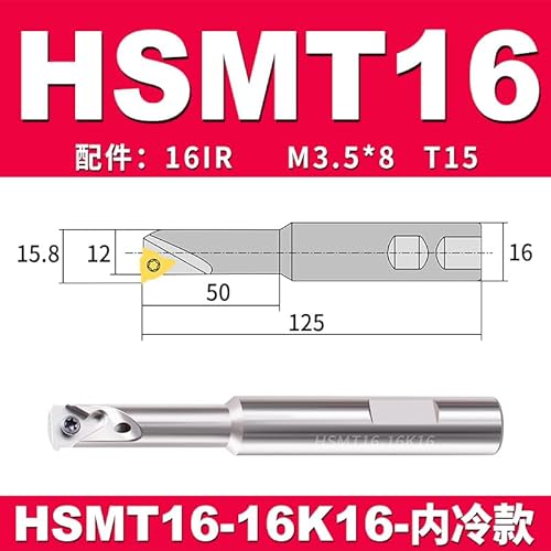 1pc HSMT Einzel Gewinde Fräser Trapez Gewinde Fräser Interne Kühlung for 11IR 16IR Serie CNC Hartmetall Einfügen(HSMT16-16K16) von SPWWW