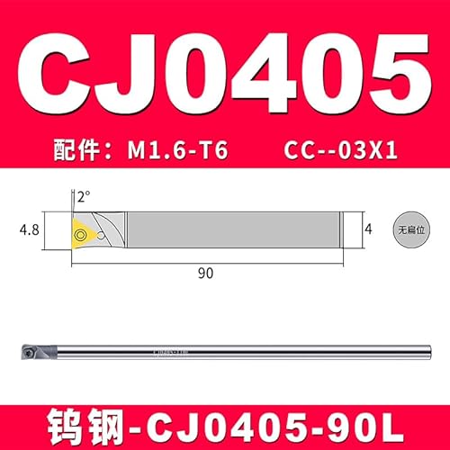 1pc Interne Drehen Schneiden CJ0405 CJ0506 CJ0607 CJ0810 CJ1012 CJ1214 Wolfram Stahl Bohrstange NBJ16 NBH2084 Feine Langweilig Werkzeuge(CJ0405-90L) von SPWWW