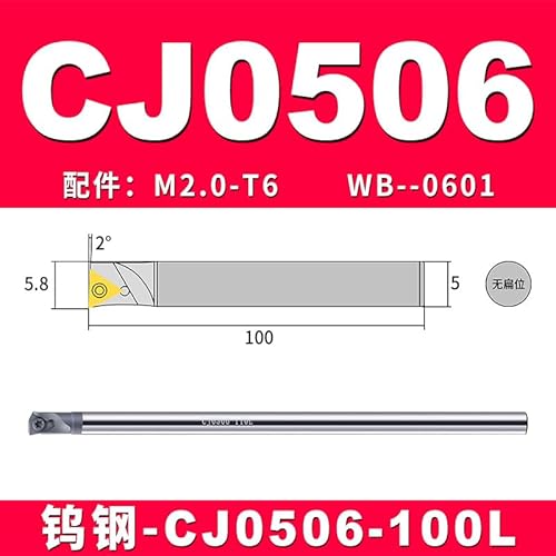 1pc Interne Drehen Schneiden CJ0405 CJ0506 CJ0607 CJ0810 CJ1012 CJ1214 Wolfram Stahl Bohrstange NBJ16 NBH2084 Feine Langweilig Werkzeuge(CJ0506-100L) von SPWWW