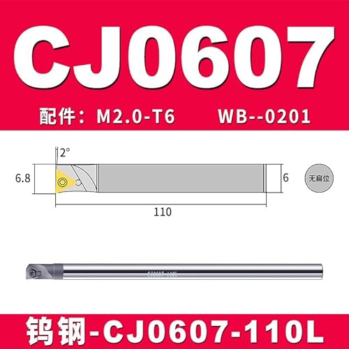 1pc Interne Drehen Schneiden CJ0405 CJ0506 CJ0607 CJ0810 CJ1012 CJ1214 Wolfram Stahl Bohrstange NBJ16 NBH2084 Feine Langweilig Werkzeuge(CJ0607-110L) von SPWWW