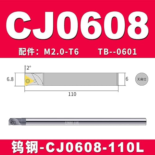 1pc Interne Drehen Schneiden CJ0405 CJ0506 CJ0607 CJ0810 CJ1012 CJ1214 Wolfram Stahl Bohrstange NBJ16 NBH2084 Feine Langweilig Werkzeuge(CJ0608-110L) von SPWWW