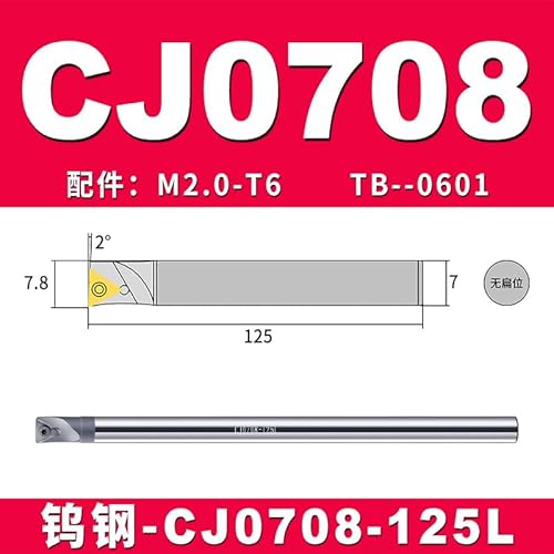 1pc Interne Drehen Schneiden CJ0405 CJ0506 CJ0607 CJ0810 CJ1012 CJ1214 Wolfram Stahl Bohrstange NBJ16 NBH2084 Feine Langweilig Werkzeuge(CJ0708-125L) von SPWWW