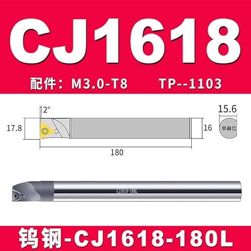 1pc Interne Drehen Schneiden CJ0405 CJ0506 CJ0607 CJ0810 CJ1012 CJ1214 Wolfram Stahl Bohrstange NBJ16 NBH2084 Feine Langweilig Werkzeuge(CJ1618-180L) von SPWWW