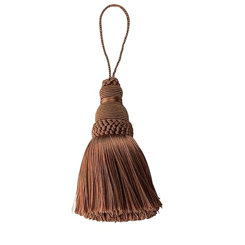 SQIANKUN Vorhang Raffhalter 1 Stücke Hause Dekoration Schlüssel Quaste Handgemachte Vorhang Zubehör Hängen Ball Quasten Fringe Spike Room Decor Zubehör Raffhalter FüR VorhäNge(Coffee) von SQIANKUN