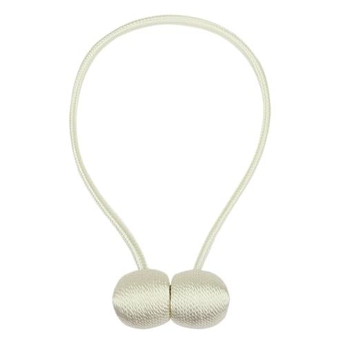 SQIANKUN Vorhang Raffhalter 1Pcs Magnetische Perle Ball Vorhang Raffhalter Accesorios Vorhang Cilp Zubehör Vorhang Halter Schnalle Seil Raffhalter FüR VorhäNge(Cream) von SQIANKUN