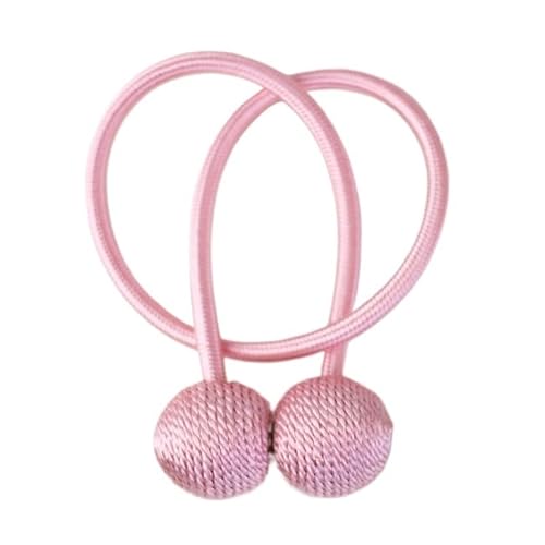 SQIANKUN Vorhang Raffhalter 1Pcs Magnetische Perle Ball Vorhang Raffhalter Accesorios Vorhang Cilp Zubehör Vorhang Halter Schnalle Seil Raffhalter FüR VorhäNge(Pink) von SQIANKUN