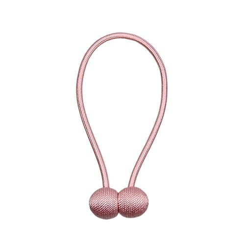 SQIANKUN Vorhang Raffhalter 2 Stück Perlen Magnetkugel Vorhang Bindeseil Raffhalter Schnalle Clips Zubehör Stangen Accessoires Haken Halter Wohndekoration Raffhalter FüR VorhäNge(Pink) von SQIANKUN