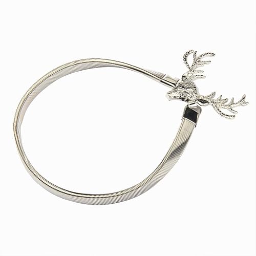 SQIANKUN Vorhang Raffhalter Feder elastisch dehnbar Vorhang Clip Dekor Vorhänge Halter Raffhalter Schnalle for Home Dekoration Zubehör modern Raffhalter FüR VorhäNge(Silver Deer) von SQIANKUN