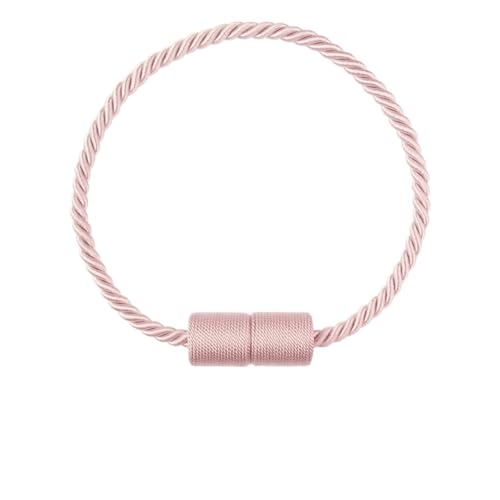 SQIANKUN Vorhang Raffhalter Magnetischer Vorhang-Raffhalter, hochwertiger Clip, Vorhang-Schnallenhalter, dekoratives Home-Polyester-Vorhangzubehör Raffhalter FüR VorhäNge(Pink2,2 Pieces) von SQIANKUN