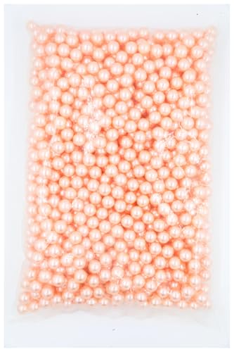 SQING 1,5/2/3/4/6/8/10/12 MM Mehrfarbige Kein Loch Acryl ABS Imitation Perle Perlen Runde Lose Perlen for Schmuck Machen DIY Zubehör(Light Peach,3mm 10000pcs) von SQING