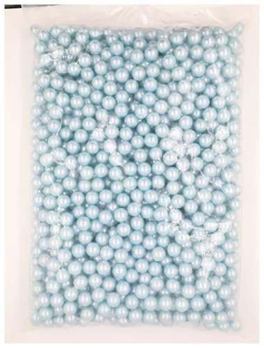 SQING 1,5/2/3/4/6/8/10/12 MM Mehrfarbige Kein Loch Acryl ABS Imitation Perle Perlen Runde Lose Perlen for Schmuck Machen DIY Zubehör(Light Sapphire,5mm 5000pcs) von SQING