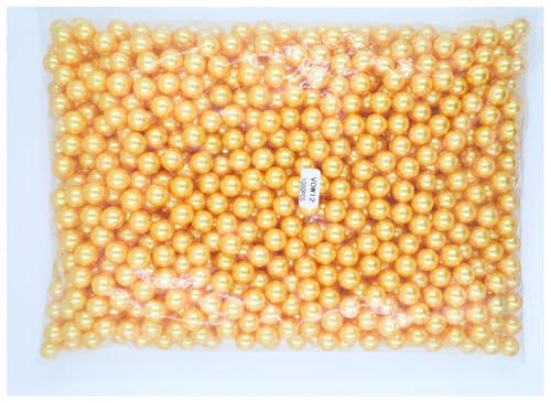 SQING 1,5/2/3/4/6/8/10/12 MM Mehrfarbige Kein Loch Acryl ABS Imitation Perle Perlen Runde Lose Perlen for Schmuck Machen DIY Zubehör(Topaz,8mm 2000pcs) von SQING