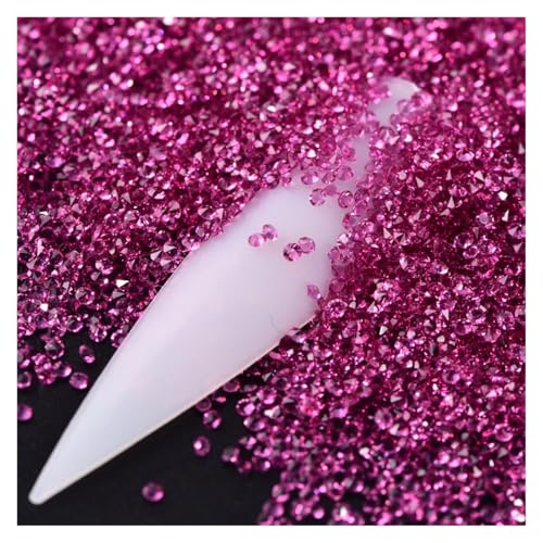 SQING 14400 Stück 1,2 mm Mini Pixie Non Hotfix Strass Kristall Zirkon Nail Art Strass DIY Dekoration H1085(Fushsia) von SQING