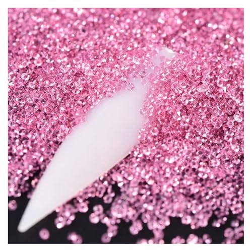 SQING 14400 Stück 1,2 mm Mini Pixie Non Hotfix Strass Kristall Zirkon Nail Art Strass DIY Dekoration H1085(Lt.pink) von SQING