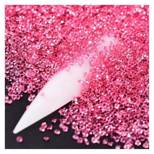 SQING 14400 Stück 1,2 mm Mini Pixie Non Hotfix Strass Kristall Zirkon Nail Art Strass DIY Dekoration H1085(Rose) von SQING